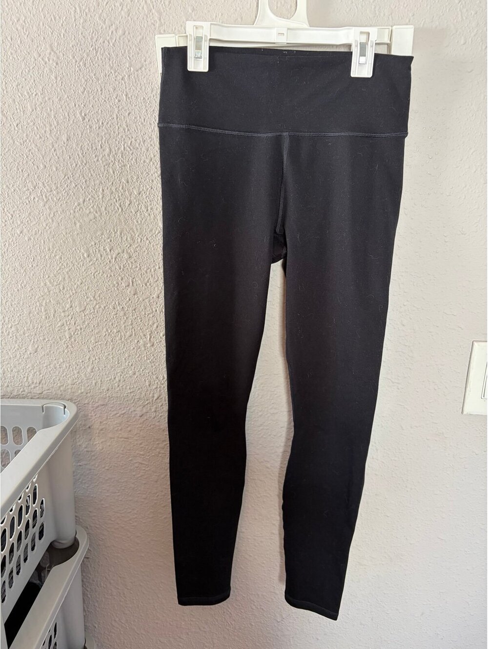 Fabletics black Powerhold leggings 7/8 size M. Waist measures 13in. - Picture 2 of 3